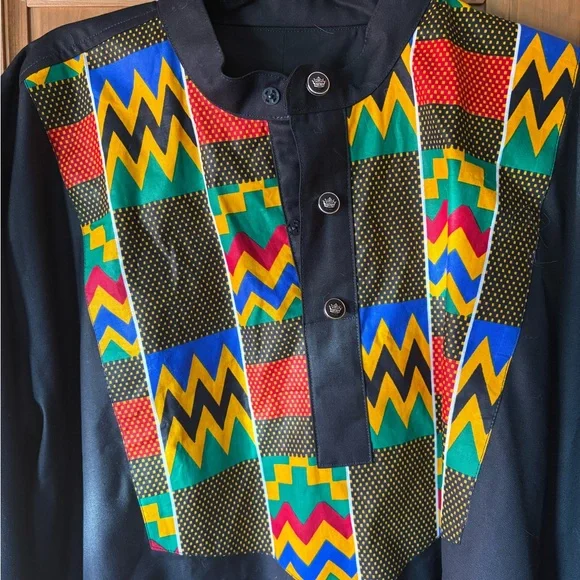 Black/Multicolor Men's Jacket - Picture 2 of 6